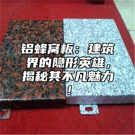 铝蜂窝板：建筑界的隐形英雄，揭秘其不凡魅力！