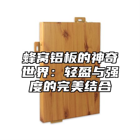 蜂窝铝板的神奇世界：轻盈与强度的完美结合