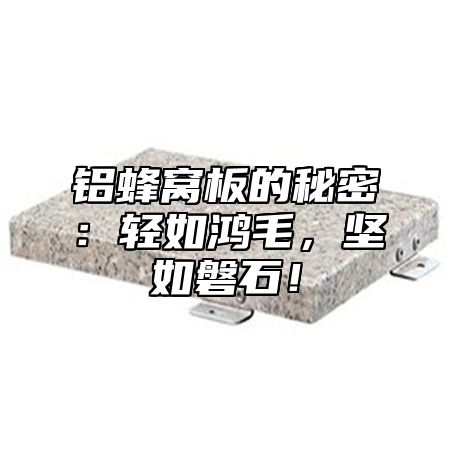 铝蜂窝板的秘密：轻如鸿毛，坚如磐石！