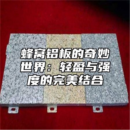 蜂窝铝板的奇妙世界：轻盈与强度的完美结合