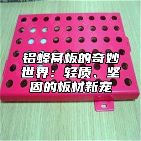 铝蜂窝板的奇妙世界：轻质、坚固的板材新宠