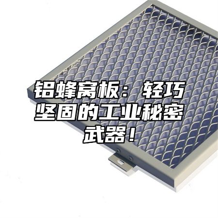 铝蜂窝板：轻巧坚固的工业秘密武器！