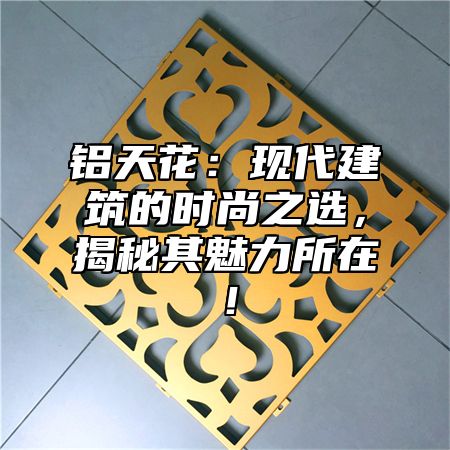 铝天花：现代建筑的时尚之选，揭秘其魅力所在！