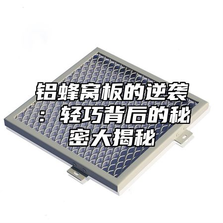 铝蜂窝板的逆袭：轻巧背后的秘密大揭秘