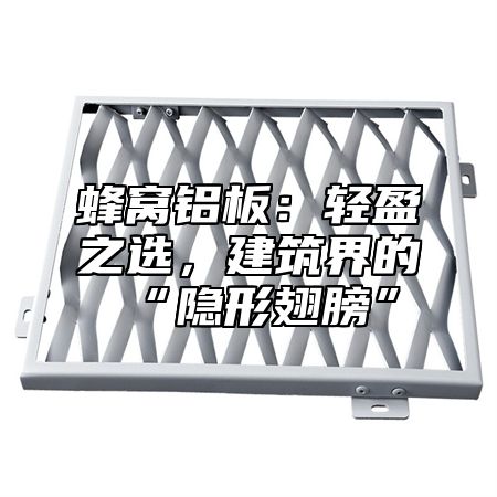 蜂窝铝板：轻盈之选，建筑界的“隐形翅膀”