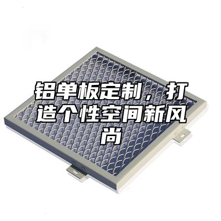铝单板定制，打造个性空间新风尚