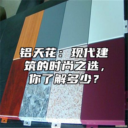 铝天花：现代建筑的时尚之选，你了解多少？