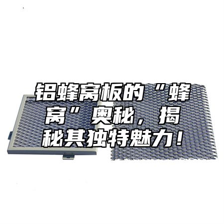 铝蜂窝板的“蜂窝”奥秘，揭秘其独特魅力！