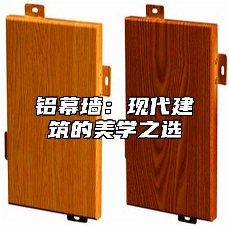 铝幕墙：现代建筑的美学之选