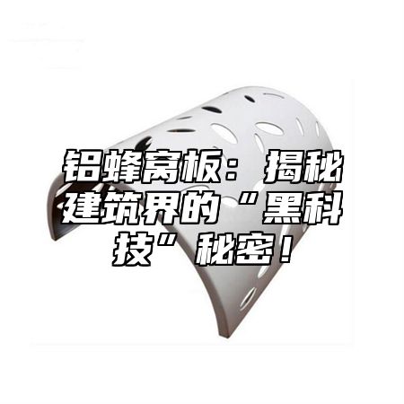 铝蜂窝板：揭秘建筑界的“黑科技”秘密！